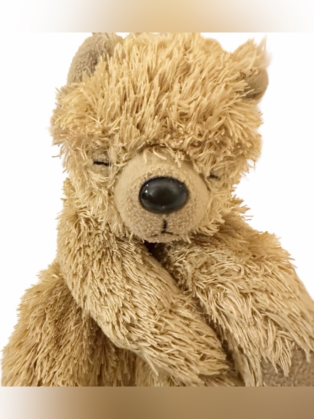 Vintage From the World of Smile Teddy Bear Brown Shaggy Plush